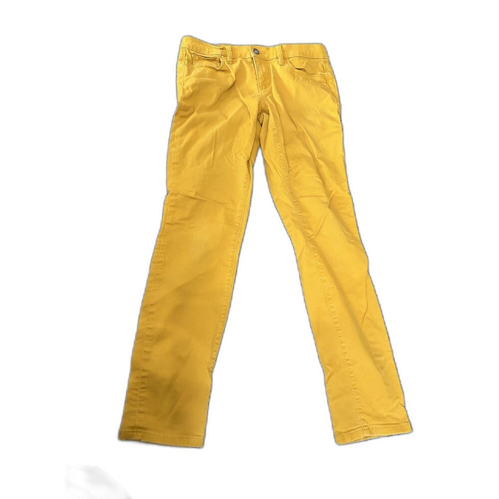 Ann Taylor LOFT yellow modern skinny low rise jeans 4